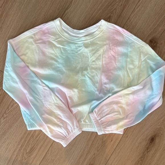 Athleta Kids Tie-Dye Sweatshirt - Pastel Rainbow - Picture 1 of 3